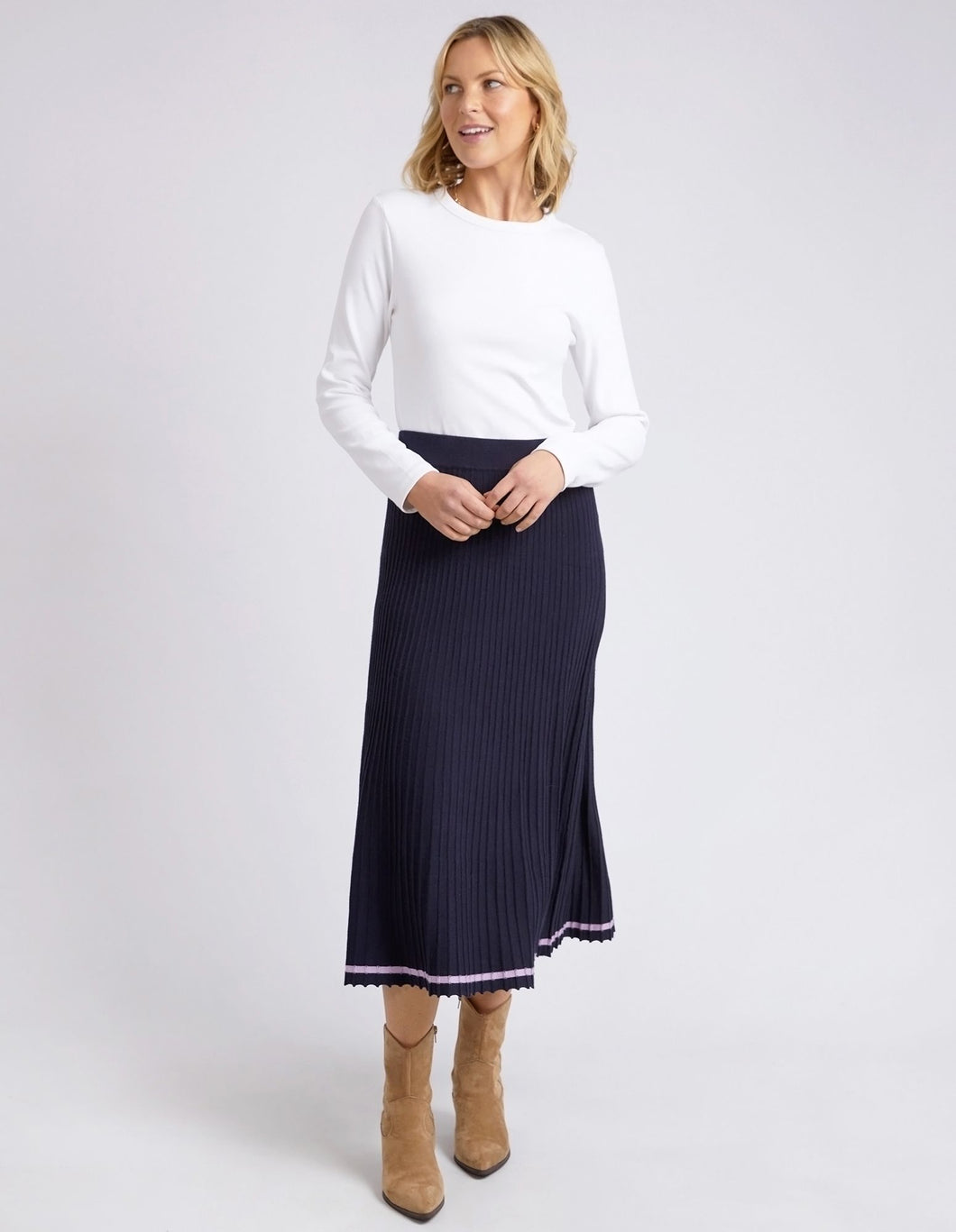 Tammy Knit Skirt - Dark Sapphire