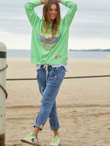 Vintage Rock and Roll Sweat - Green