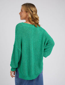Rachele V Neck Knit -Greenbriar