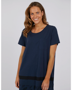 Wild Side Tee Dress - Navy