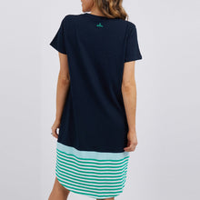 Load image into Gallery viewer, Draw the Line Tee Dress - Navy
