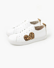 Load image into Gallery viewer, Heart Leather Sneaker - Leopard Pony
