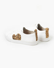 Load image into Gallery viewer, Heart Leather Sneaker - Leopard Pony
