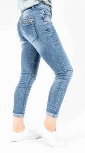 Jeanius Zip Fly and Button Denim Stretch Jean