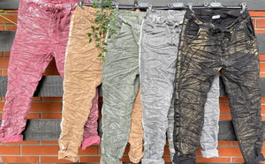 Italian Metallic Shimmer Joggers