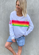 Load image into Gallery viewer, Sporty Rainbow Sweat - White
