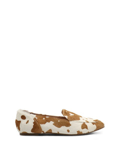 Daisy Mule - Tan Cow Print