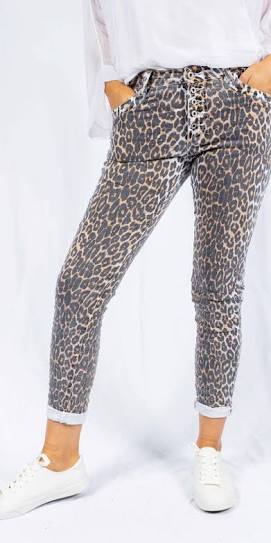 Georgina Leopard Jeans