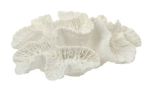 White Poly Flower Coral - 15x15x12cm