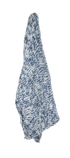 Aidan Knit Throw - 125x150cm Ivory/Blue