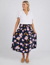 Load image into Gallery viewer, Valentina Shirred Skirt - Navy Floral
